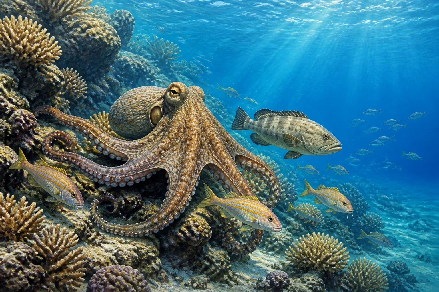 Why an Octopus May Let a Fish Lead—Then Knock It Away